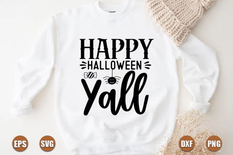 Halloween SVG Design, Happy Halloween Yall SVG FiveStarCrafting 