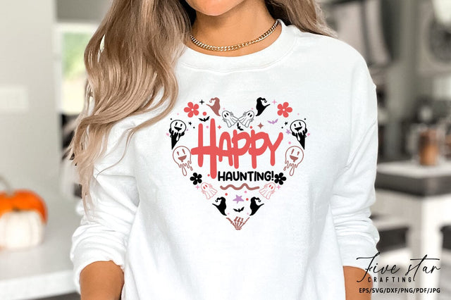 Halloween SVG Design, Happy Haunting SVG FiveStarCrafting 