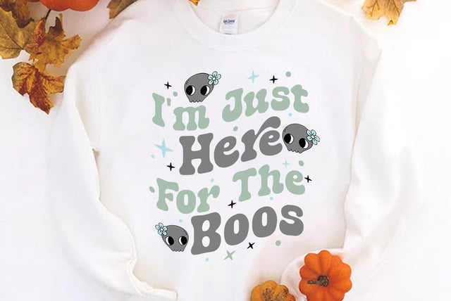 Halloween SVG Design, I am Just Here For The Boos SVG FiveStarCrafting 