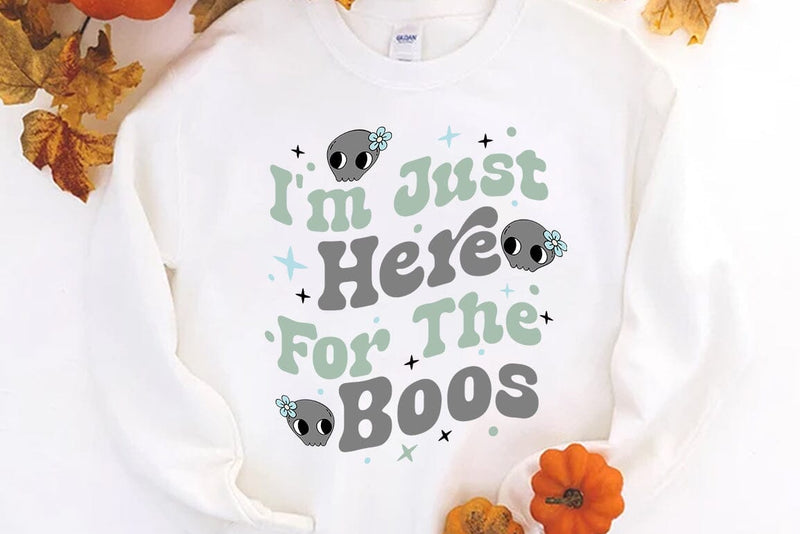 Halloween SVG Design, I am Just Here For The Boos SVG FiveStarCrafting 