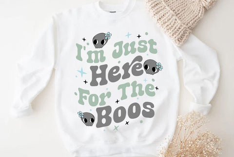 Halloween SVG Design, I am Just Here For The Boos SVG FiveStarCrafting 