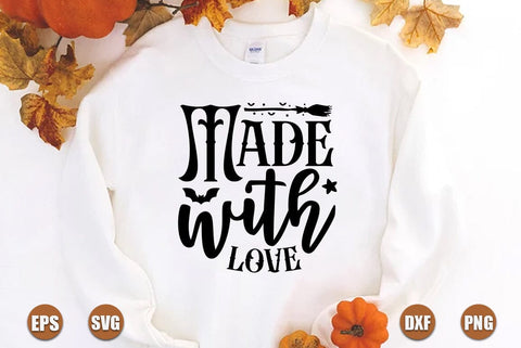 Halloween SVG Design, Made with Love SVG FiveStarCrafting 