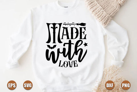 Halloween SVG Design, Made with Love SVG FiveStarCrafting 