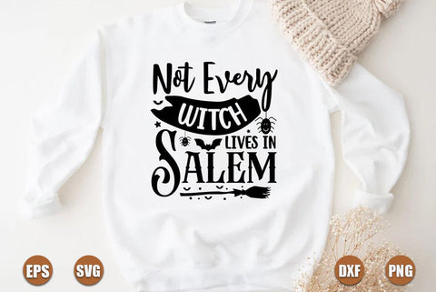 Halloween SVG Design, Not Every Witch Lives in Salem SVG FiveStarCrafting 