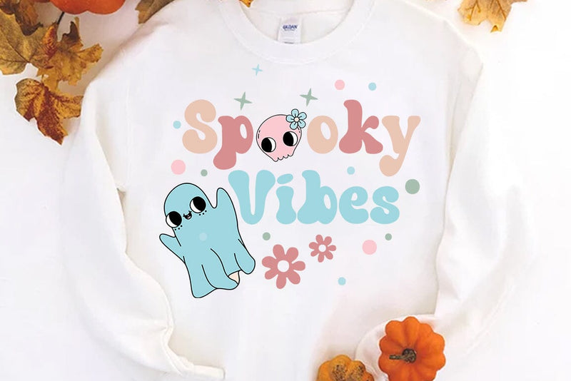 Halloween SVG Design, Spooky Vibes SVG FiveStarCrafting 