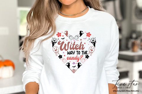 Halloween SVG Design, Witch way to the candy SVG FiveStarCrafting 