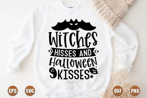 Halloween SVG Design, Witches Hisses And Halloween Kisses SVG FiveStarCrafting 