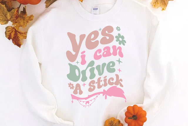 Halloween SVG Design, Yes I Can Drive A Stick SVG FiveStarCrafting 