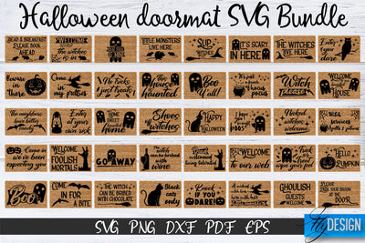 Halloween SVG. Doormat Bundle SVG. Welcome SVG. DIY Doormat SVG Fly Design 