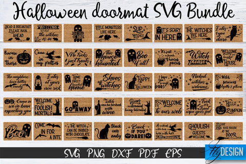 Halloween SVG. Doormat Bundle SVG. Welcome SVG. DIY Doormat SVG Fly Design 