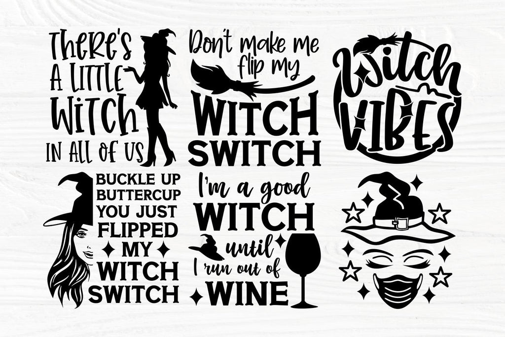 Halloween Svg, Eps, Png, Dxf, Witches Svg Bundle - So Fontsy