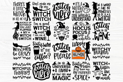 Halloween Svg, Eps, Png, Dxf, Witches Svg Bundle SVG TonisArtStudio 