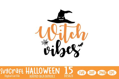 Halloween SVG - Farmhouse Round Sign Svg - Halloween Bundle, Halloween Round Sticker Bundle, Halloween Svg Bundle, Halloween Round Signs Svg SVG Svgcraft 