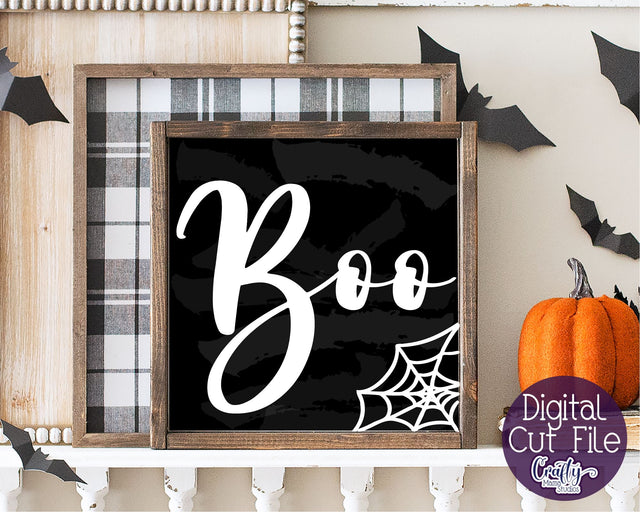 Halloween Svg, Farmhouse Sign, Boo Halloween Cut File SVG Crafty Mama Studios 