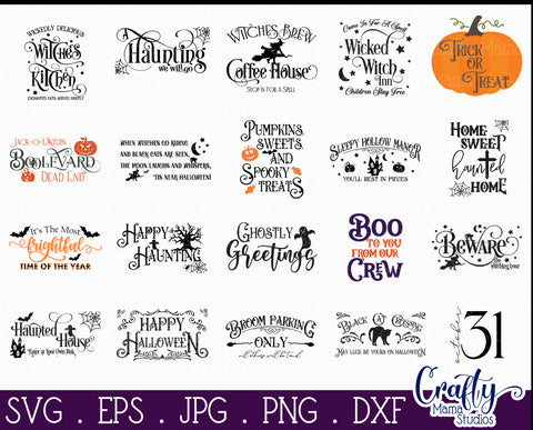 Halloween Svg, Farmhouse Sign, Farmhouse Halloween Bundle 2 SVG Crafty Mama Studios 