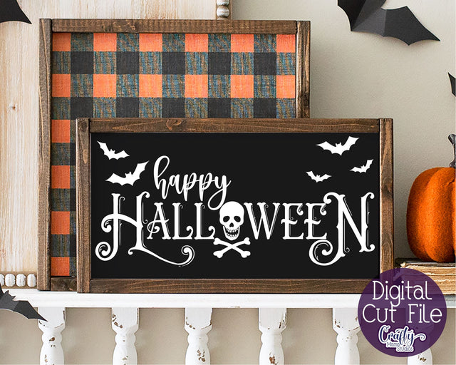 Halloween Svg, Farmhouse Sign, Happy Halloween Cut File SVG Crafty Mama Studios 