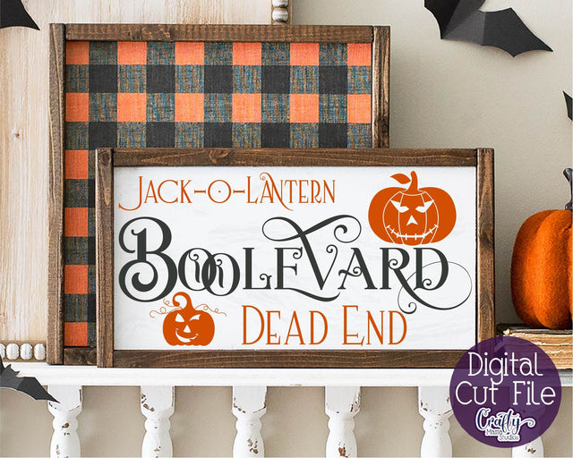 Halloween Svg, Farmhouse Sign, Jack-O-Lantern Boolevard Svg SVG Crafty Mama Studios 