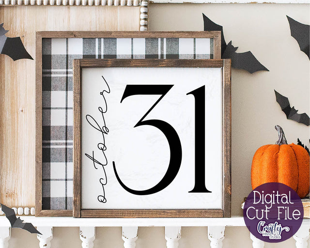 Halloween Svg, Farmhouse Sign, October 31 Halloween Cut File SVG Crafty Mama Studios 