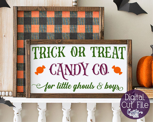 Halloween Svg, Farmhouse Sign, Trick or Treat Candy Co File SVG Crafty Mama Studios 