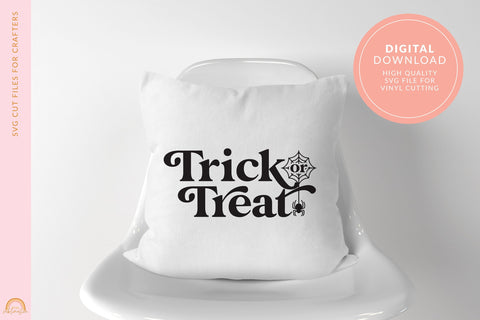 Halloween SVG File With Trick or Treat Glam and Spider Web HM SVG Pixel Sublimation 
