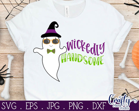 Halloween Svg - Ghost SVG - Wickedly Handsome Svg - Witch Ghost SVG Crafty Mama Studios 