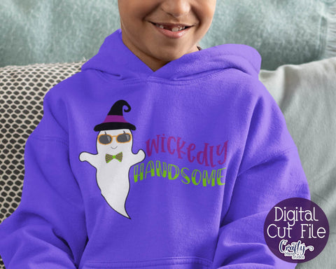 Halloween Svg - Ghost SVG - Wickedly Handsome Svg - Witch Ghost SVG Crafty Mama Studios 