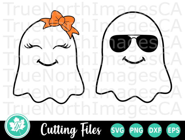 Halloween SVG | Girl Ghost SVG | Boy Ghost SVG SVG TrueNorthImagesCA 