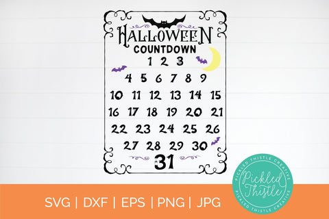 Halloween SVG - Halloween Count Down SVG Pickled Thistle Creative 