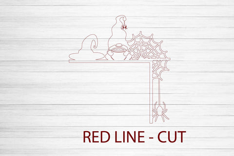 Halloween SVG. Halloween Door Corner. Halloween Laser Cut. SVG Samaha Design 