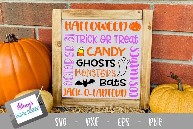 Halloween SVG - Halloween Subway Art SVG SVG Stacy's Digital Designs 