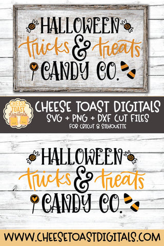 Halloween SVG | Halloween Tricks & Treats Candy Co SVG Cheese Toast Digitals 