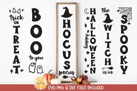 Halloween SVG | Halloween Vertical Porch Sign SVG Bundle SVG Cheese Toast Digitals 