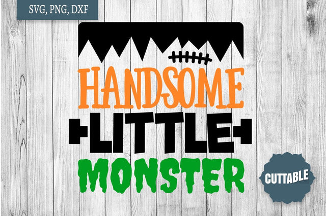 Halloween SVG, Handsome Little Monster cut file, Kid's Halloween cut file SVG Cuttable 