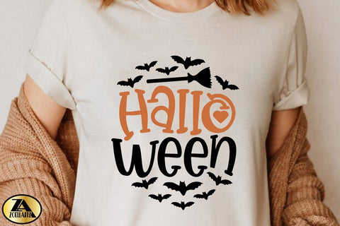 Halloween SVG Happy Halloween Round Sign SVG Spooky Boo SVG SVG zoellartz 