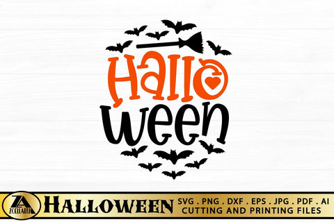 Halloween SVG Happy Halloween Round Sign SVG Spooky Boo SVG SVG zoellartz 