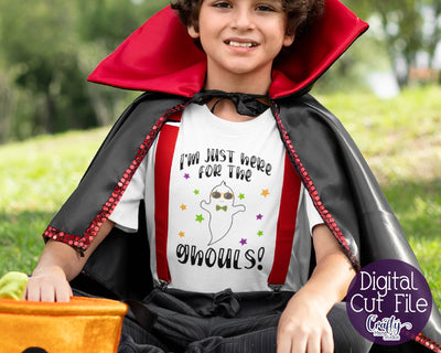 Halloween Svg - I'm Just Here For The Ghouls Svg - Ghost Svg SVG Crafty Mama Studios 