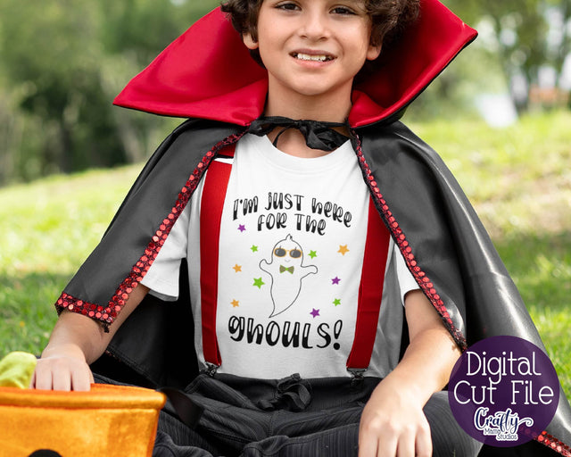 Halloween Svg - I'm Just Here For The Ghouls Svg - Ghost Svg SVG Crafty Mama Studios 