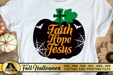 Halloween SVG Jesus SVG Pumpkin SVG Faith Hope Jesus Quotes SVG zoellartz 