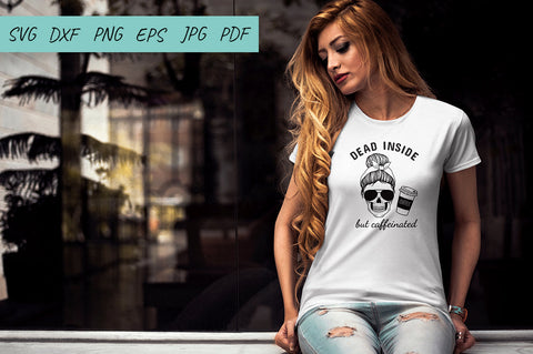 Halloween svg, Mom life svg, Dead Inside But Caffeinated SVG Irina Ostapenko 
