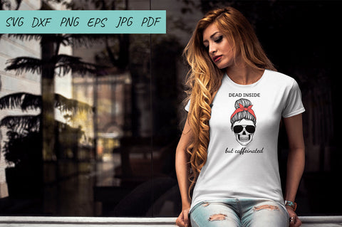 Halloween svg, Mom life svg, Dead Inside But Caffeinated SVG Irina Ostapenko 