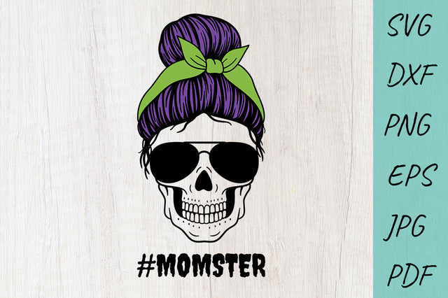 Halloween svg, Mom life svg, Momster svg, Mom Messy Bun svg SVG Irina Ostapenko 