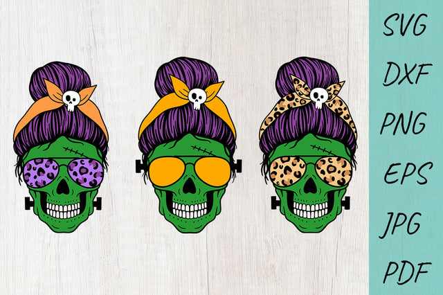 Halloween svg, Mom life svg, Momster svg, Mom Messy Bun svg SVG Irina Ostapenko 