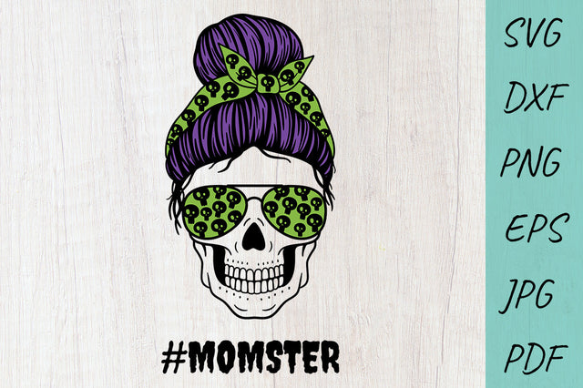 Halloween svg, Mom life svg, Momster svg, Mom Messy Bun svg SVG Irina Ostapenko 
