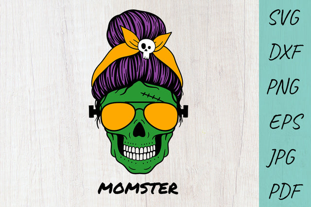 Halloween svg, Mom life svg, Momster svg, Mom Messy Bun svg SVG Irina Ostapenko 