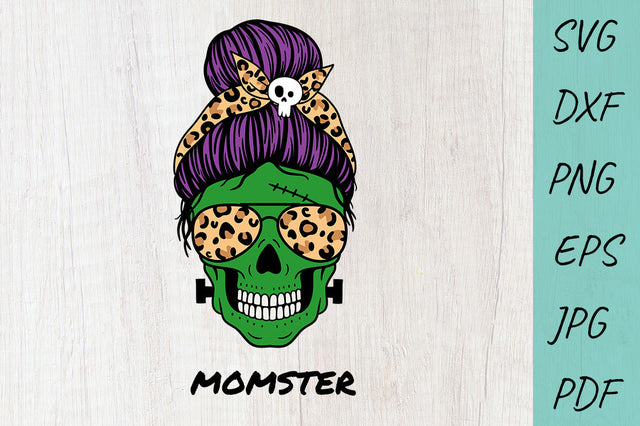 Halloween svg, Mom life svg, Momster svg, Mom Messy Bun svg SVG Irina Ostapenko 