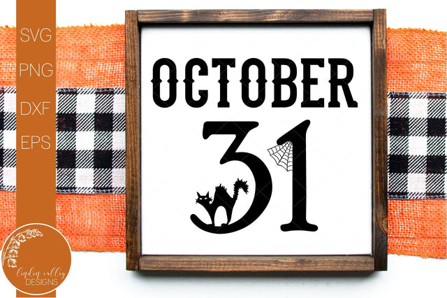 Halloween SVG-October 31 SVG-Black Cat SVG SVG Linden Valley Designs 