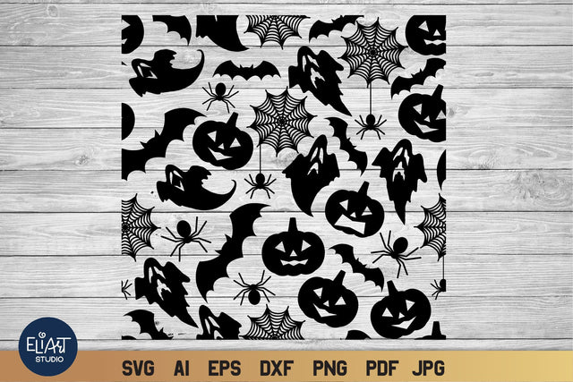 Halloween SVG Pattern, Halloween SVG, Jack O Lantern SVG. SVG Elinorka 