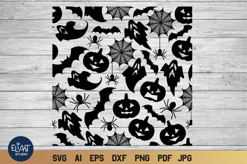 Halloween SVG Pattern, Halloween SVG, Jack O Lantern SVG. SVG Elinorka 