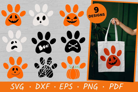 Halloween SVG | Paw Print SVG Bundle SVG Irina Ostapenko 
