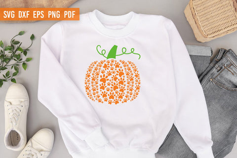 Halloween SVG | Pumpkin Dog Paw SVG SVG Irina Ostapenko 